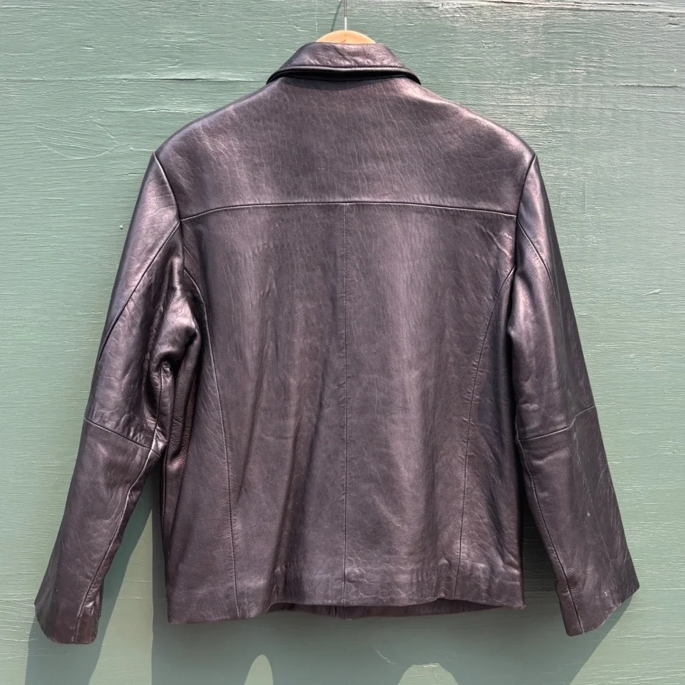 Proshield Signature Collection Black Genuine Leather Jacket XL Mens Vintage Zip
